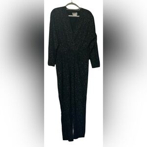 Elegant Vintage 80’s Black n gold vine Women's jumpsuit